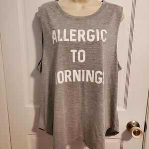 Modern Lux Gray Muscle Tee with Fun Print